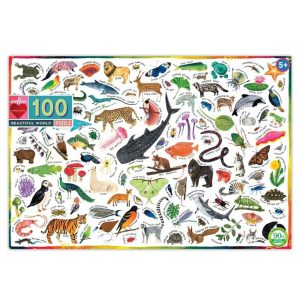 PUZLE 100 PIEZAS MUNDO ANIMAL EEBOO